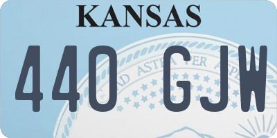 KS license plate 440GJW