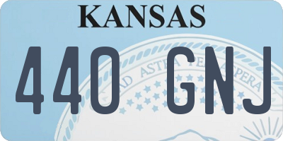 KS license plate 440GNJ