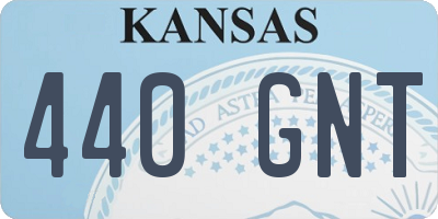 KS license plate 440GNT