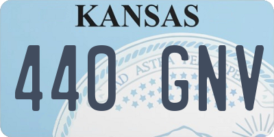 KS license plate 440GNV