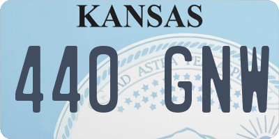 KS license plate 440GNW