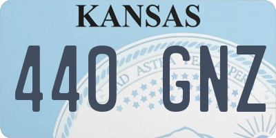 KS license plate 440GNZ