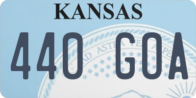 KS license plate 440GOA