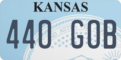KS license plate 440GOB