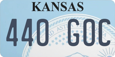 KS license plate 440GOC