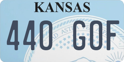 KS license plate 440GOF