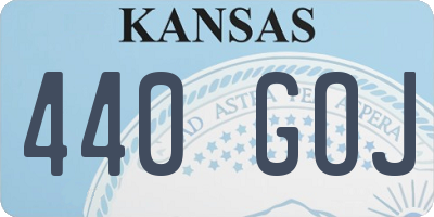 KS license plate 440GOJ