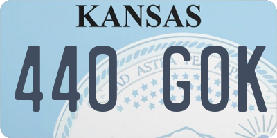 KS license plate 440GOK