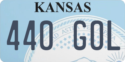 KS license plate 440GOL