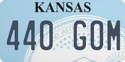 KS license plate 440GOM
