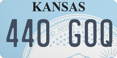 KS license plate 440GOQ