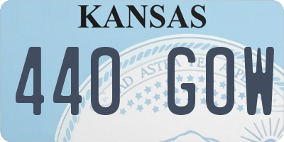 KS license plate 440GOW