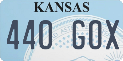 KS license plate 440GOX