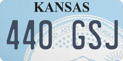 KS license plate 440GSJ