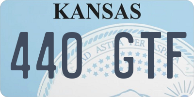KS license plate 440GTF