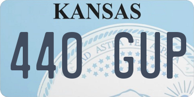 KS license plate 440GUP
