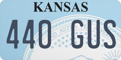KS license plate 440GUS