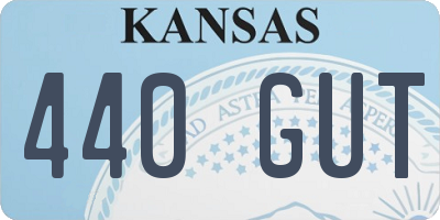 KS license plate 440GUT