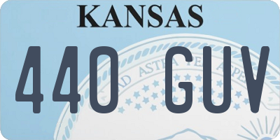 KS license plate 440GUV