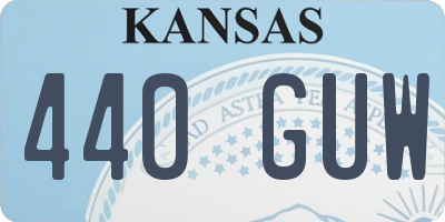 KS license plate 440GUW