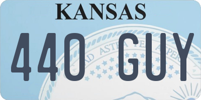 KS license plate 440GUY