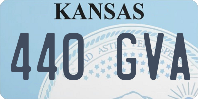 KS license plate 440GVA