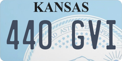 KS license plate 440GVI