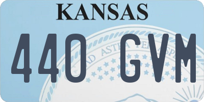 KS license plate 440GVM