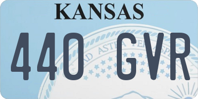 KS license plate 440GVR