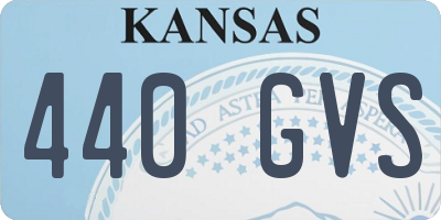 KS license plate 440GVS