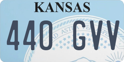 KS license plate 440GVV