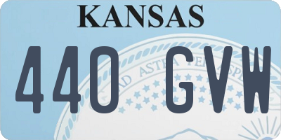 KS license plate 440GVW