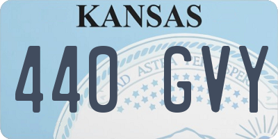 KS license plate 440GVY