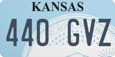 KS license plate 440GVZ