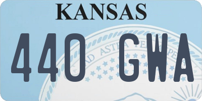 KS license plate 440GWA