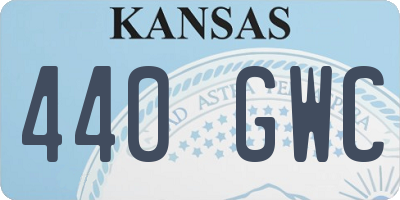 KS license plate 440GWC