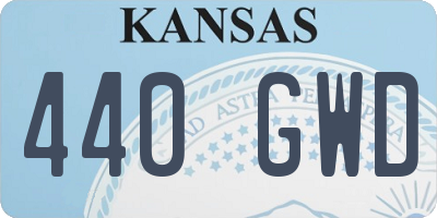 KS license plate 440GWD