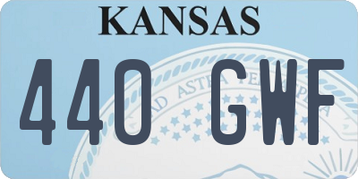 KS license plate 440GWF