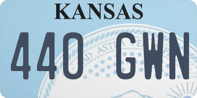 KS license plate 440GWN