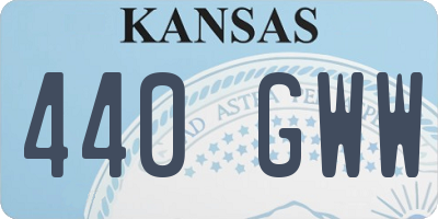 KS license plate 440GWW