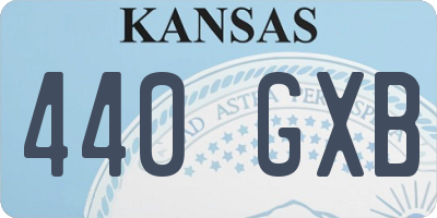 KS license plate 440GXB