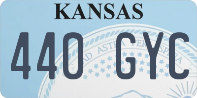 KS license plate 440GYC