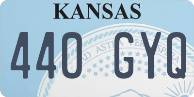 KS license plate 440GYQ