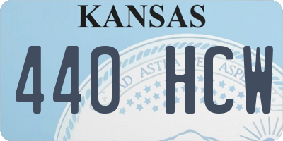 KS license plate 440HCW