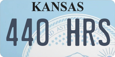 KS license plate 440HRS