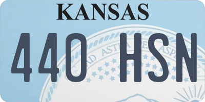 KS license plate 440HSN