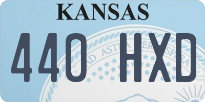KS license plate 440HXD