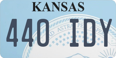 KS license plate 440IDY