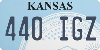 KS license plate 440IGZ