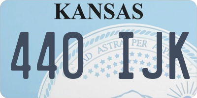KS license plate 440IJK
